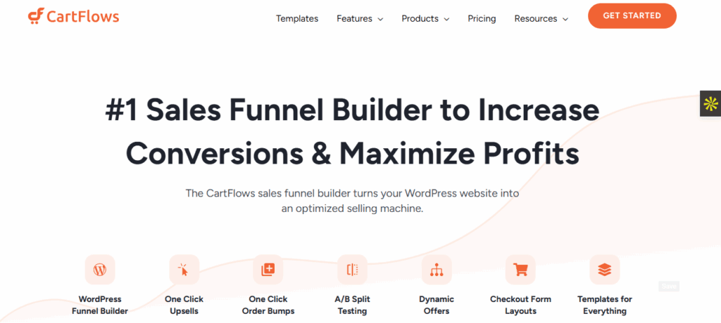 Interface du logiciel CartFlows