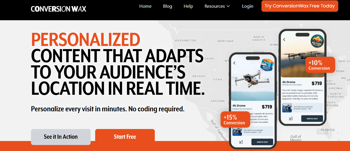 Interface du logiciel Conversion Wax