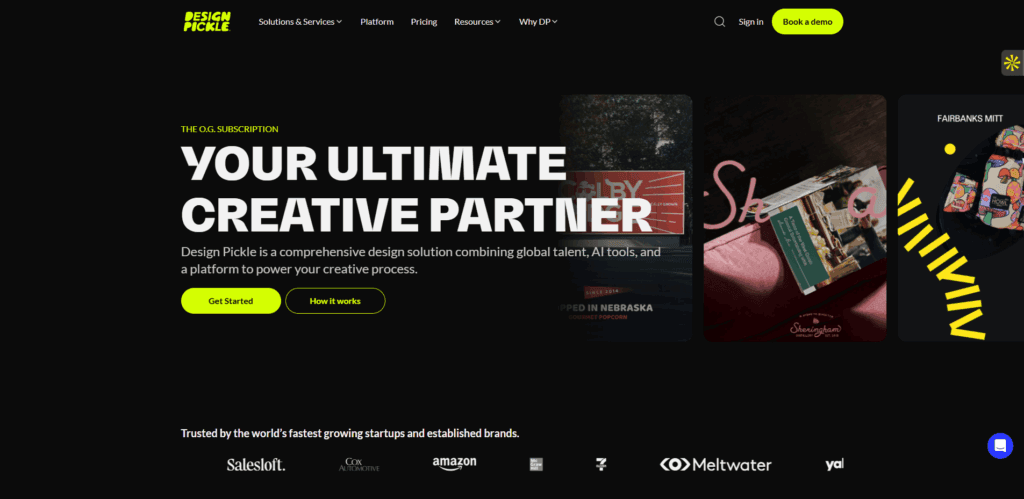 Interface du logiciel Design Pickle