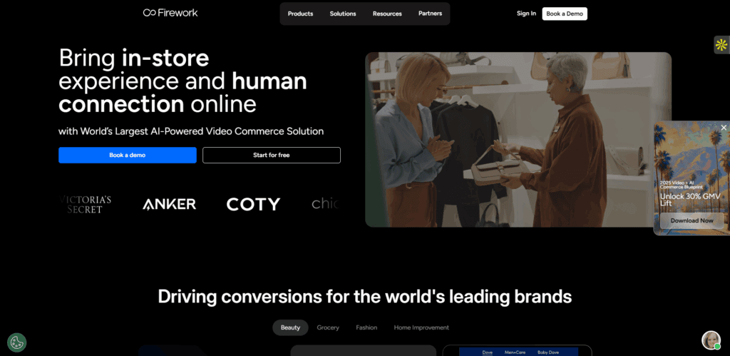 Interface du logiciel Firework