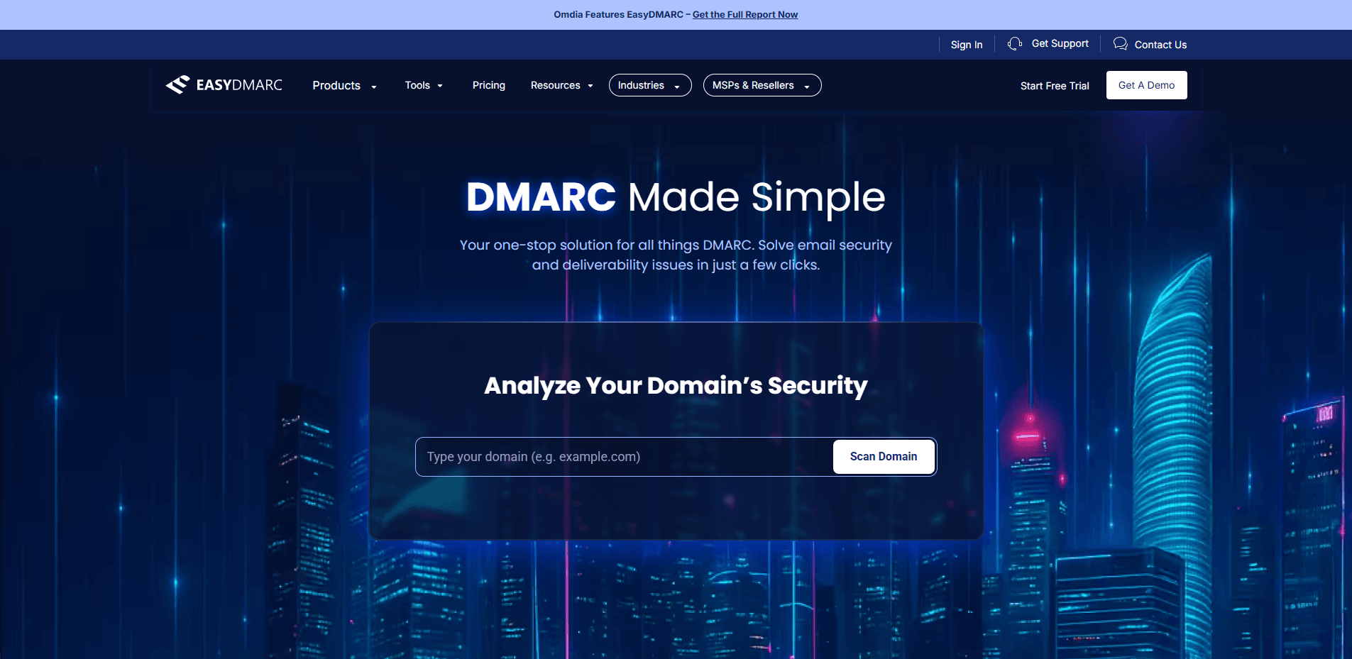 Interface du logiciel easyDMARC