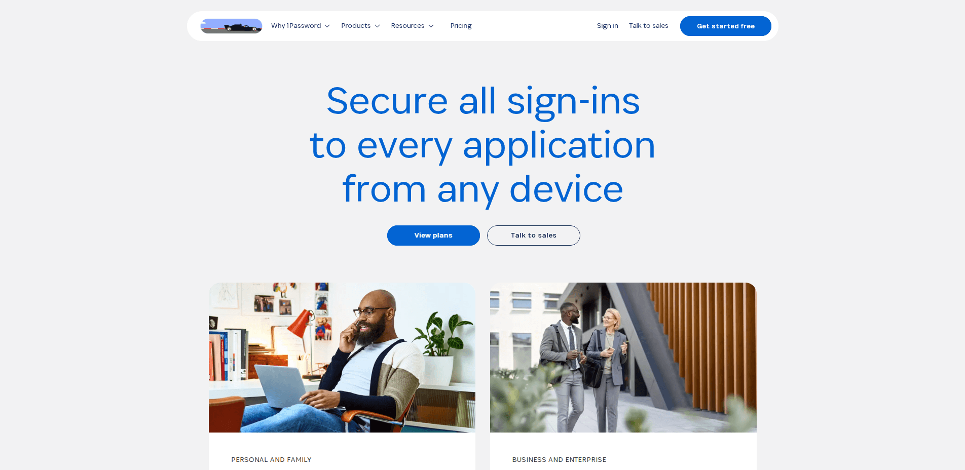 Interface du logiciel 1Password