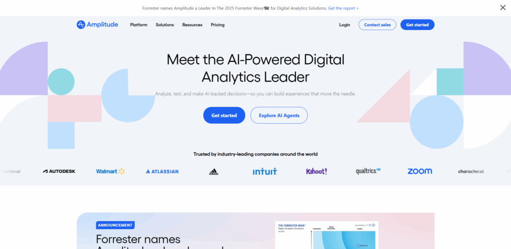 Interface du logiciel Amplitude
