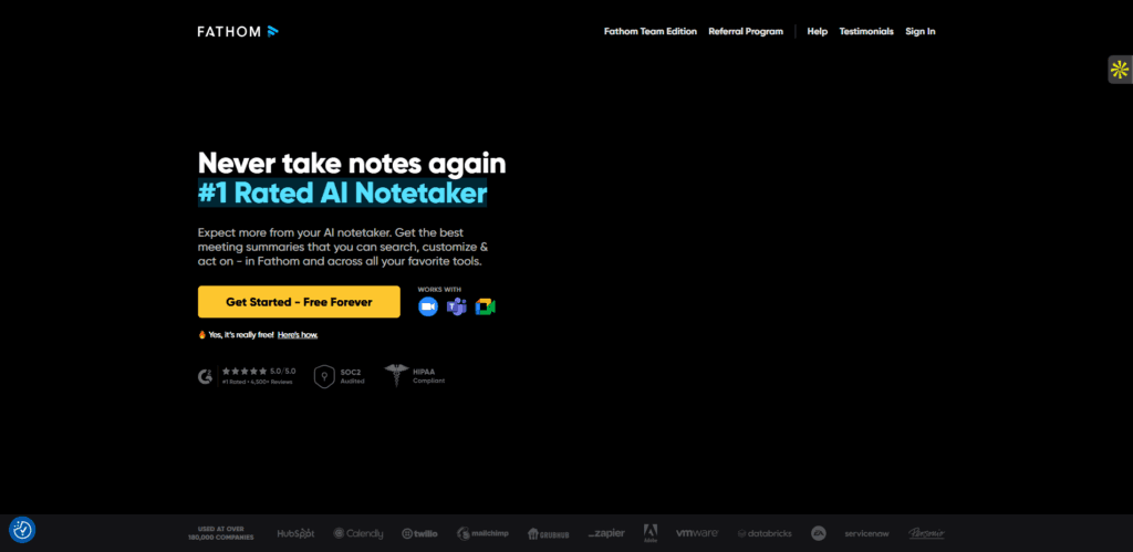 Interface du logiciel Fathom