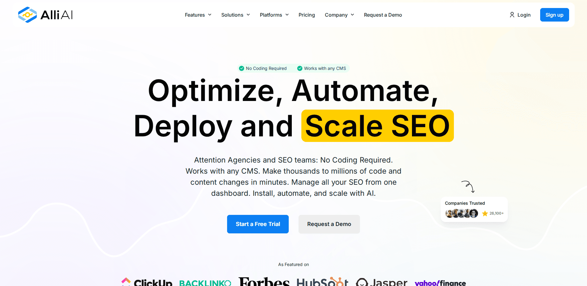 Interface du logiciel Alliai
