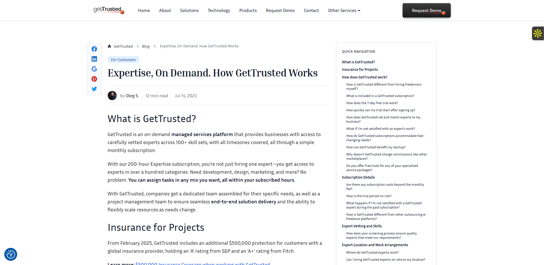 Interface du logiciel GetTrusted