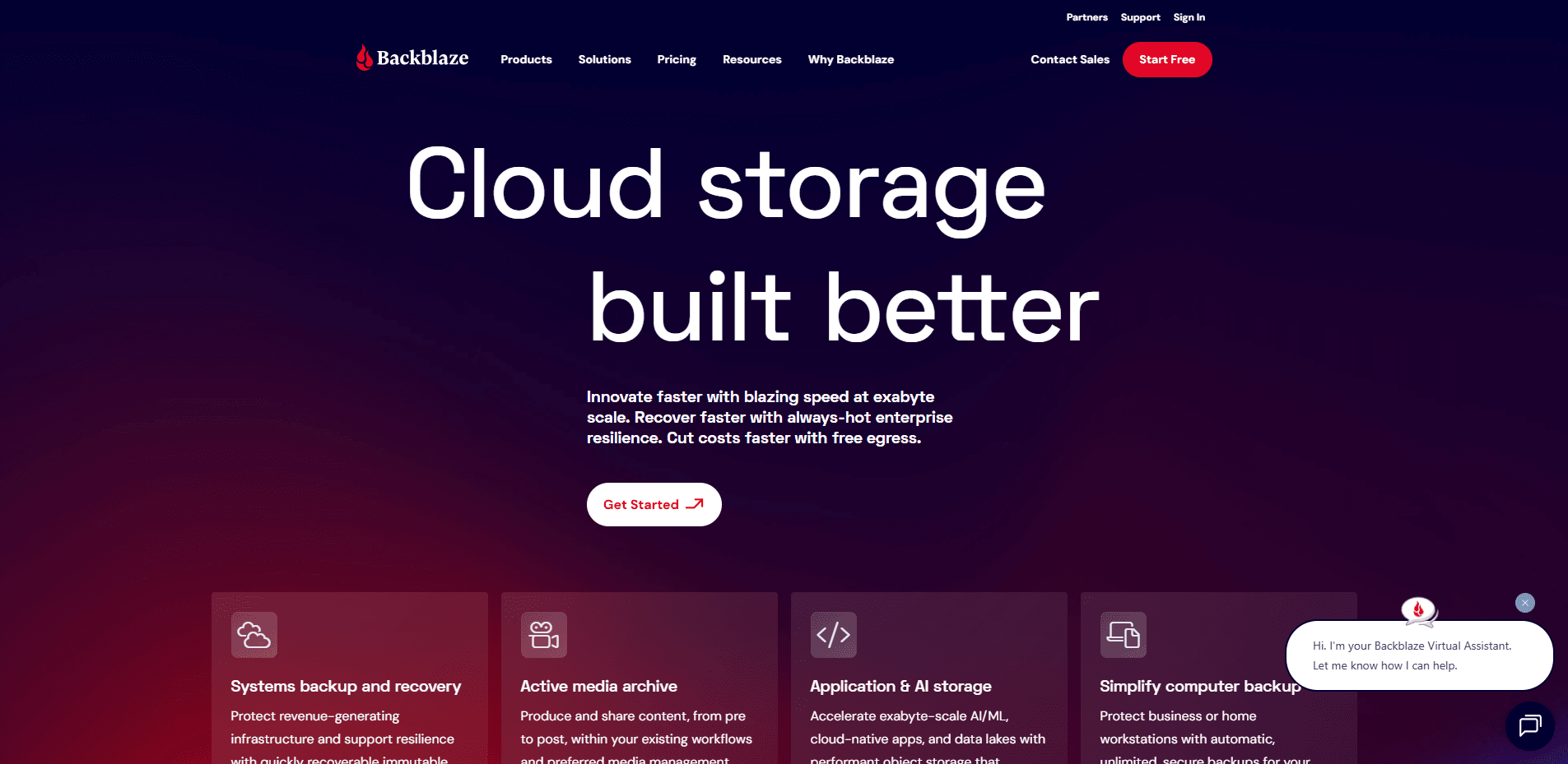 Interface du logiciel Backblaze