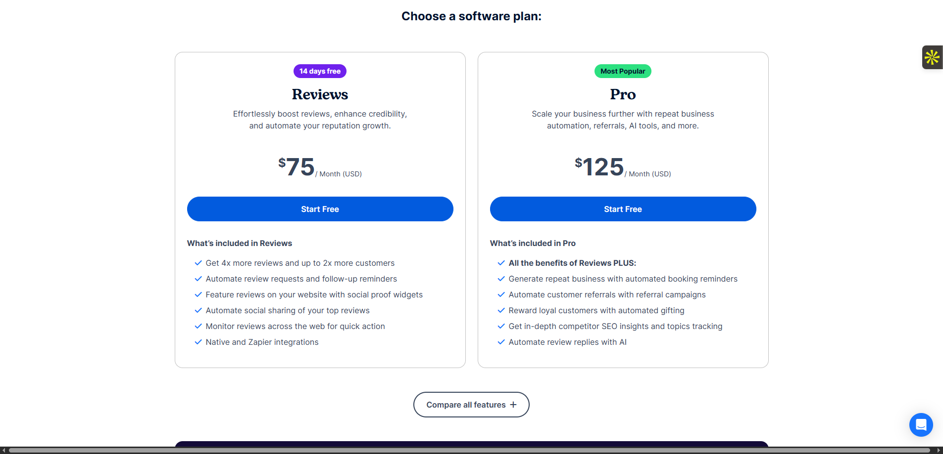 Les tarifs du logiciel NiceJob