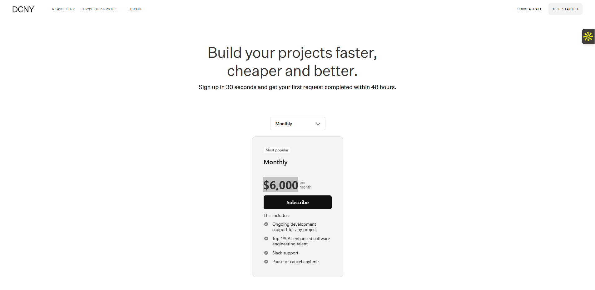 Les tarifs du logiciel DCNY