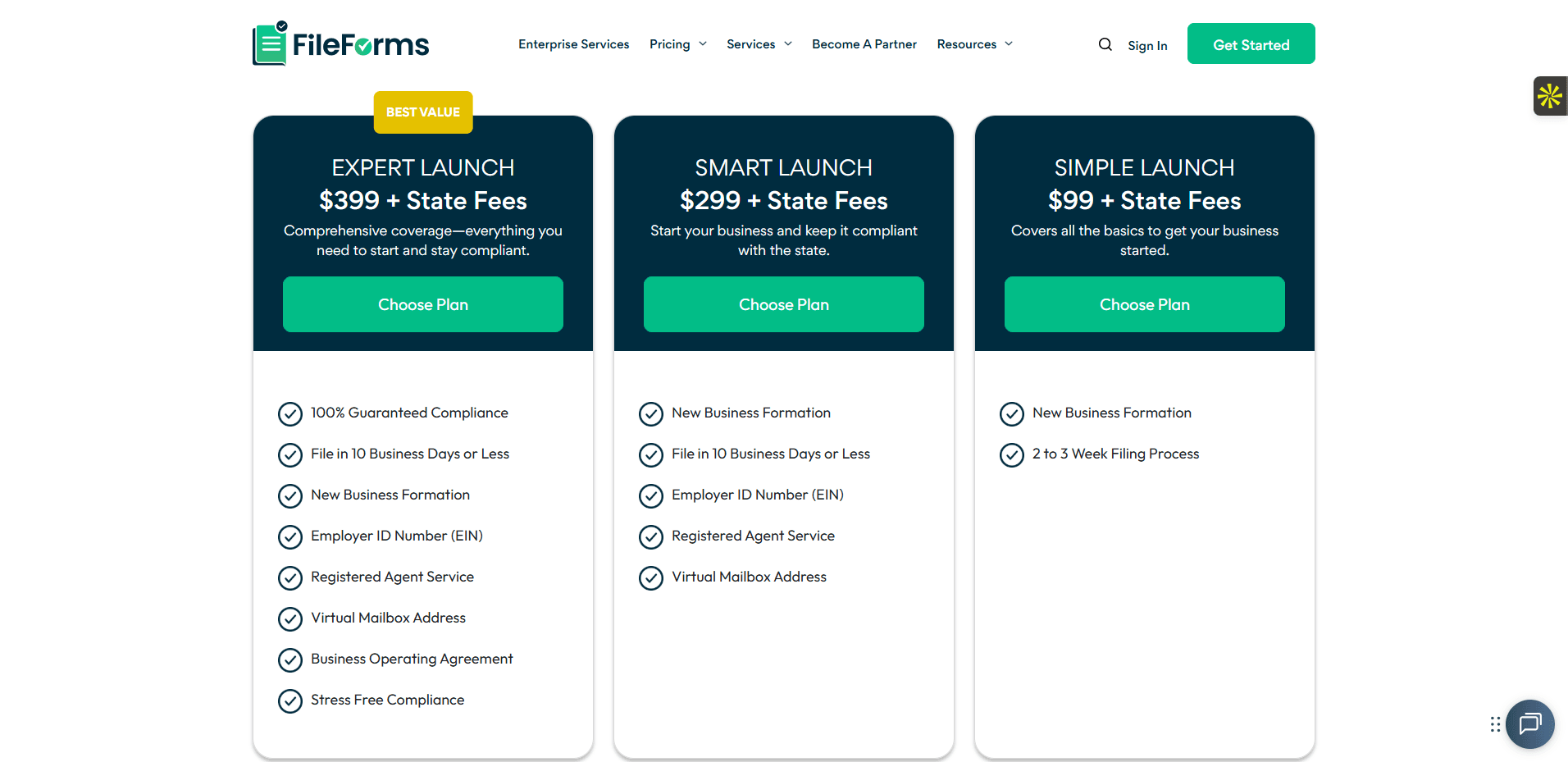 Les tarifs du logiciel File Forms