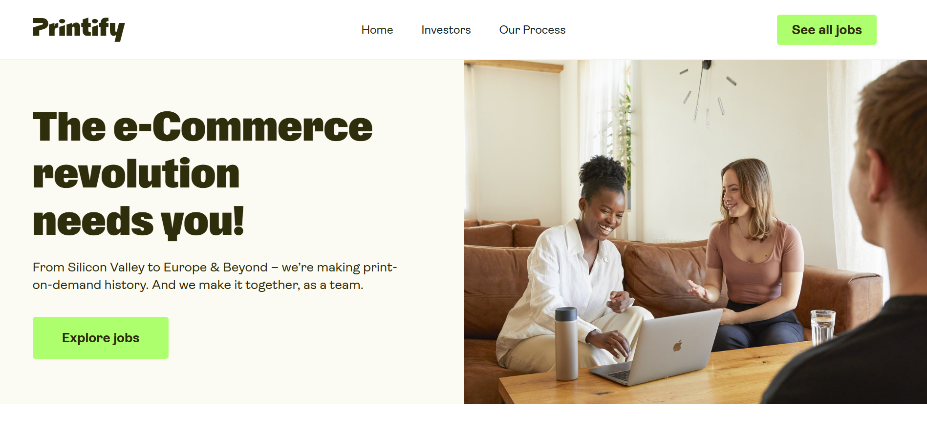 Interface du logiciel Printify