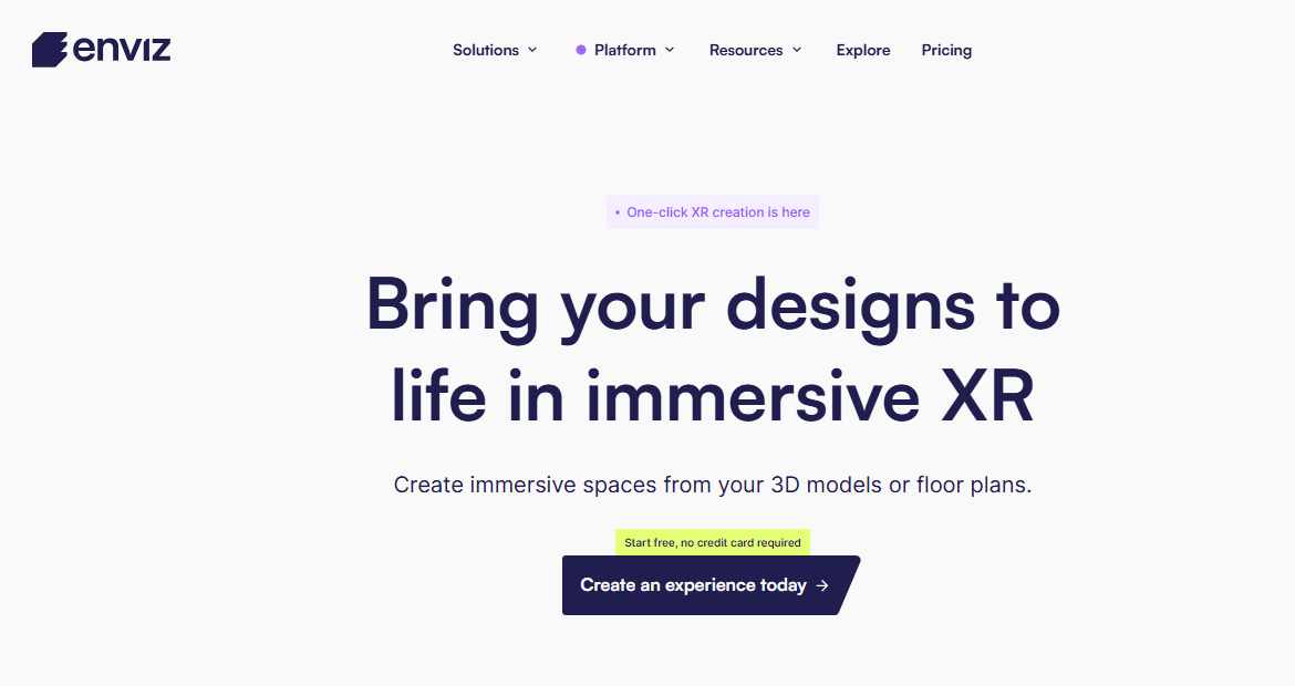 Interface du logiciel Enviz