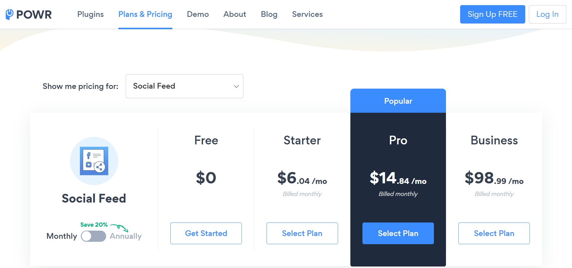 Les tarifs du logiciel POWR