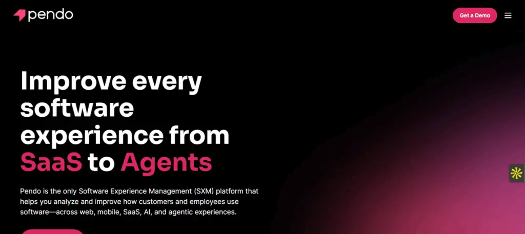 Interface du logiciel Pendo