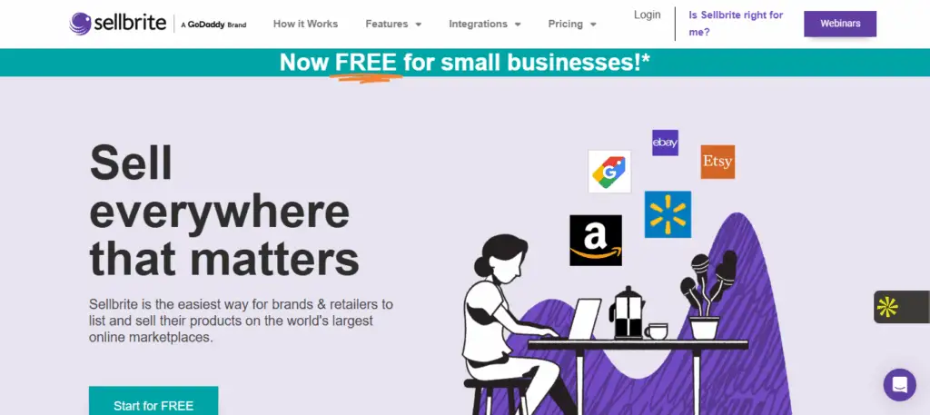 Interface du logiciel Sellbrite