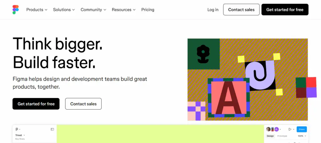 Interface du logiciel Figma