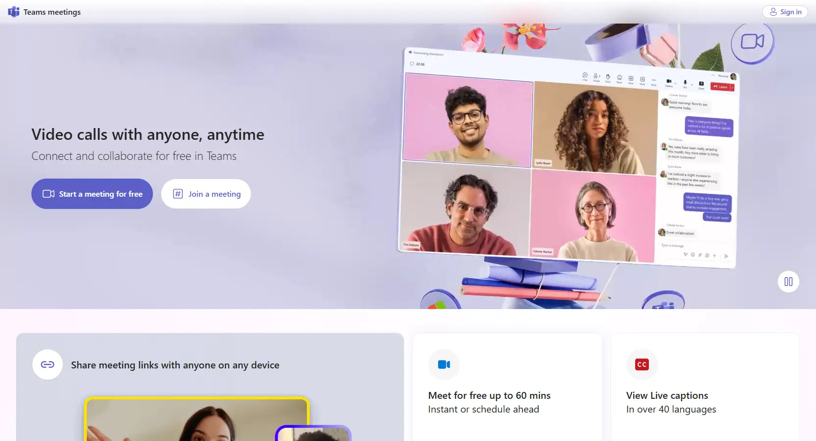 Interface du logiciel Microsoft Teams