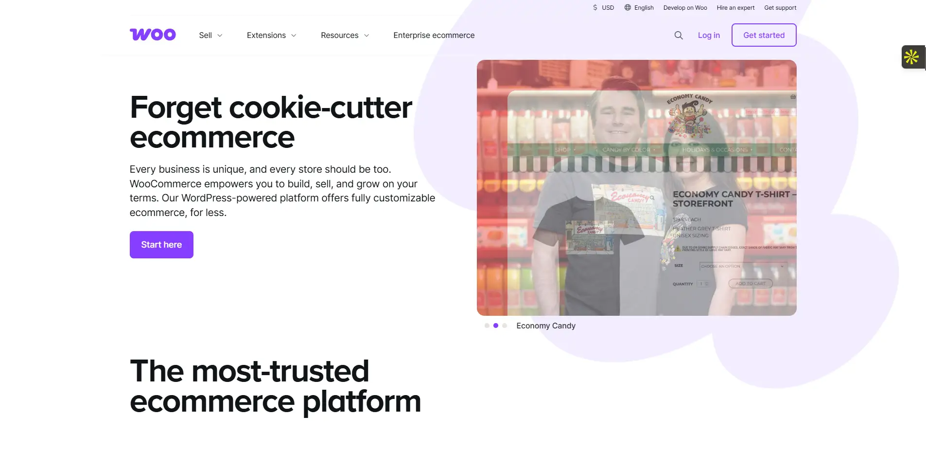 Interface du logiciel WooCommerce