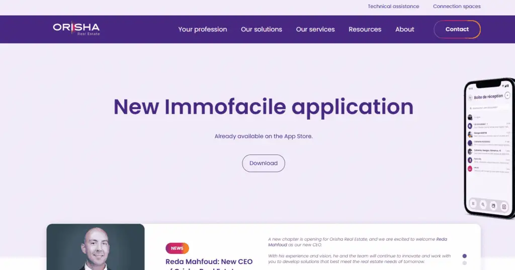 Interface du logiciel Gercop