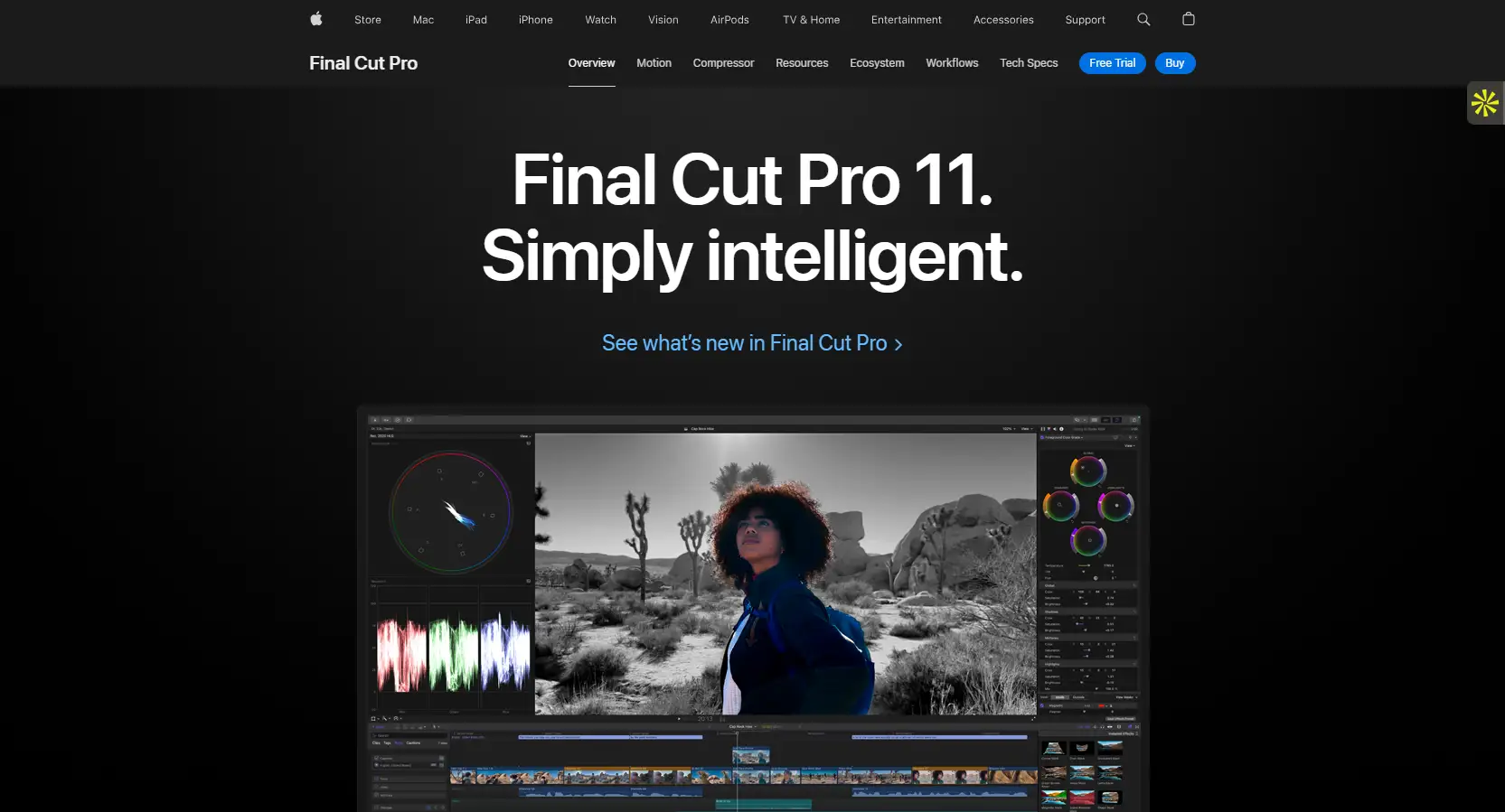 Interface du logiciel Final Cut Pro