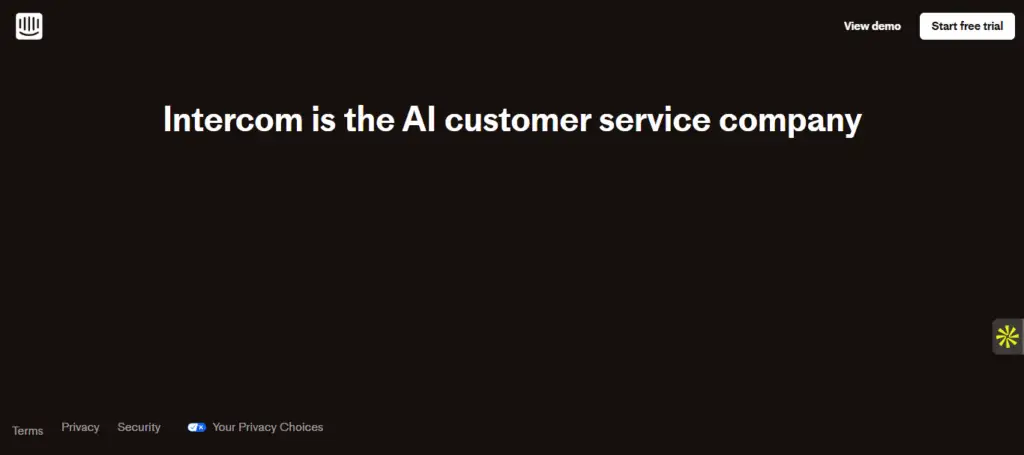 Interface du logiciel Intercom