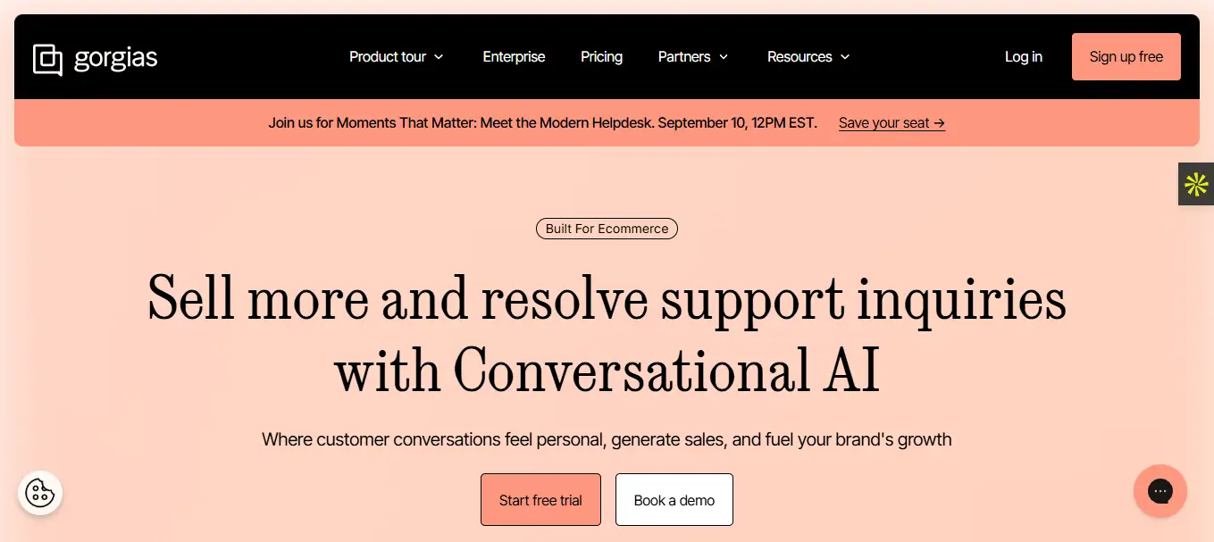 Interface du logiciel Gorgias