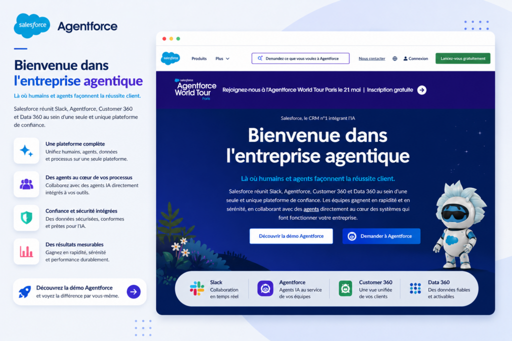 Salesforce Agentforce welcome page design